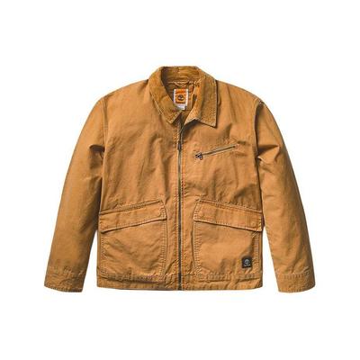 Men's Washed Canvas Workwear Jacket Wheat Brown A4245-P47