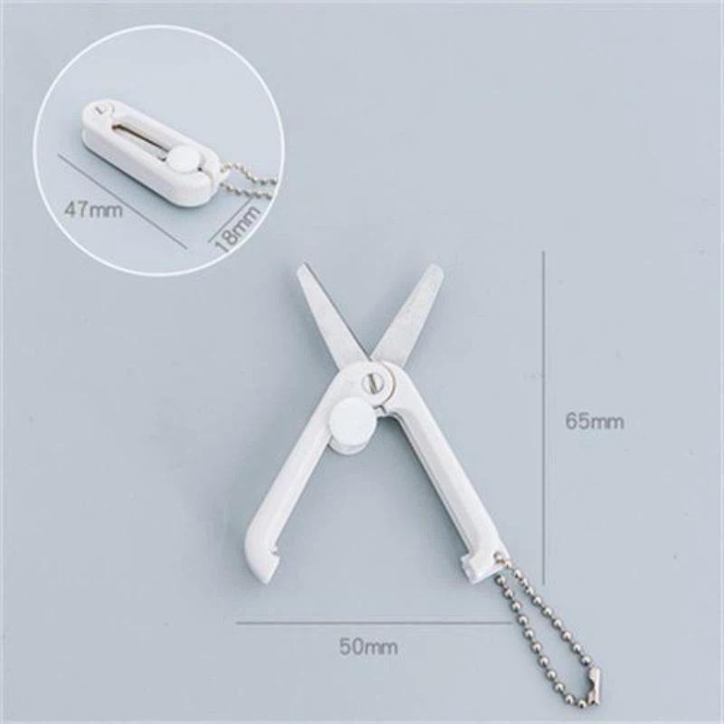 Creative Mini Portable Folding Scissors Morandi Simple Paper-Cutting Art Tool Stationary Scissors Office School Supplies