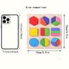 Wooden Puzzle Geometric Shapes 3D Puzzle Montessori Style Playthings Sorting Math Preschool Educational Wood Puzzles Playthings Ideal For Children