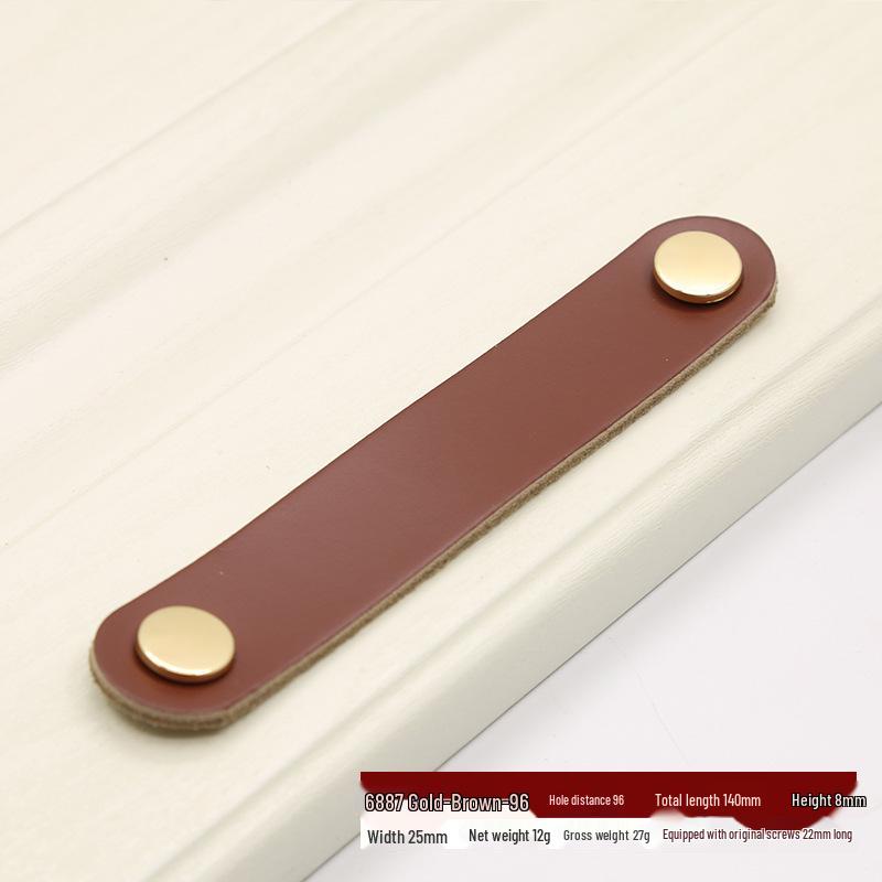 Nordischer Leder-Ziehgriff für Kleiderschrank, Schublade, Koffer oder Kiste