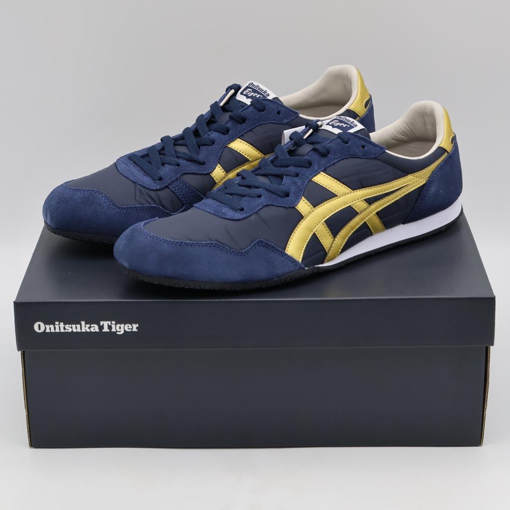 1183B400-400 Onitsuka Tiger Serrano Midnight Pure Gold (Men's)