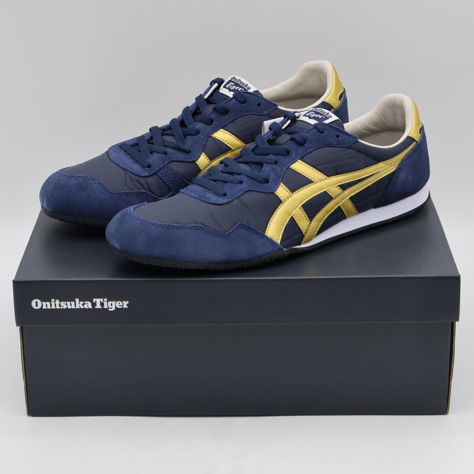 1183B400-400 Onitsuka Tiger Serrano Midnight Pure Gold (Men s) 10