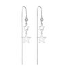 Fashion Star Zircon Tassel Ear Hook: Elegant, Cute, Anti-Lost Five-Pointed Star Earrings for Women