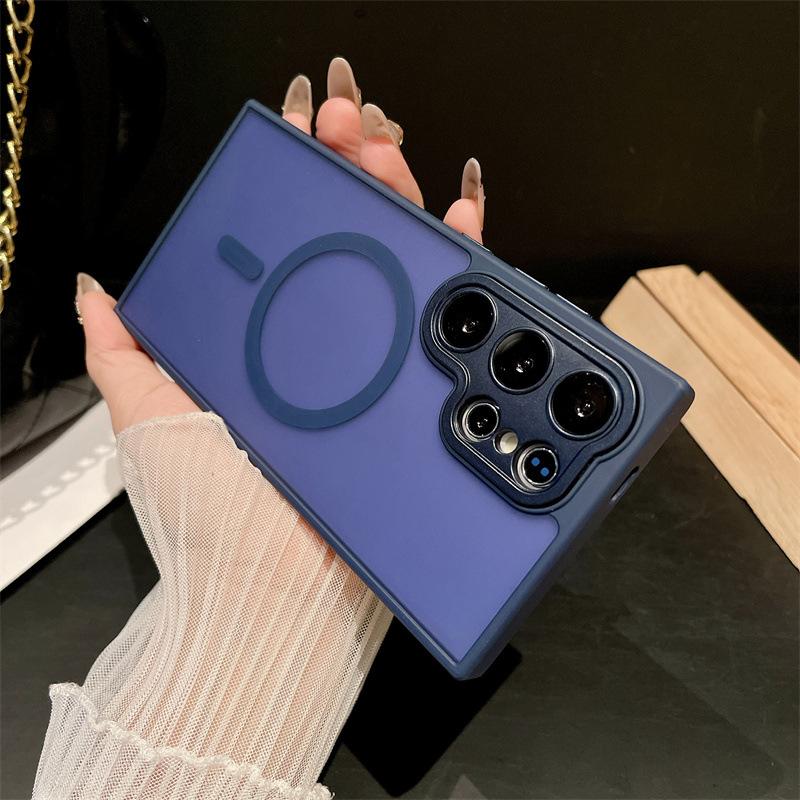 Applicable To Samsung S26Ultra Skin Matte Magnetic Mobile Phone Case S25Ultra with Lens Film Protective Case