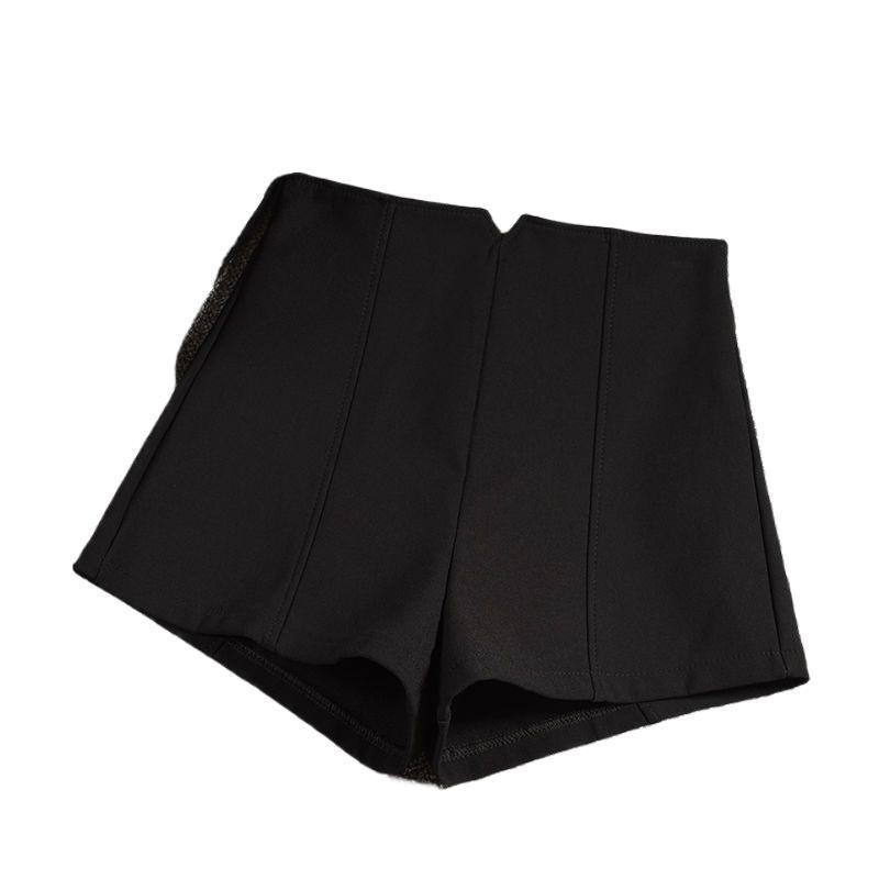 Plus Size Women's High-Waisted A-Line Shorts - Spring/Summer 2026 Korean Style Casual Wide-Leg Pants