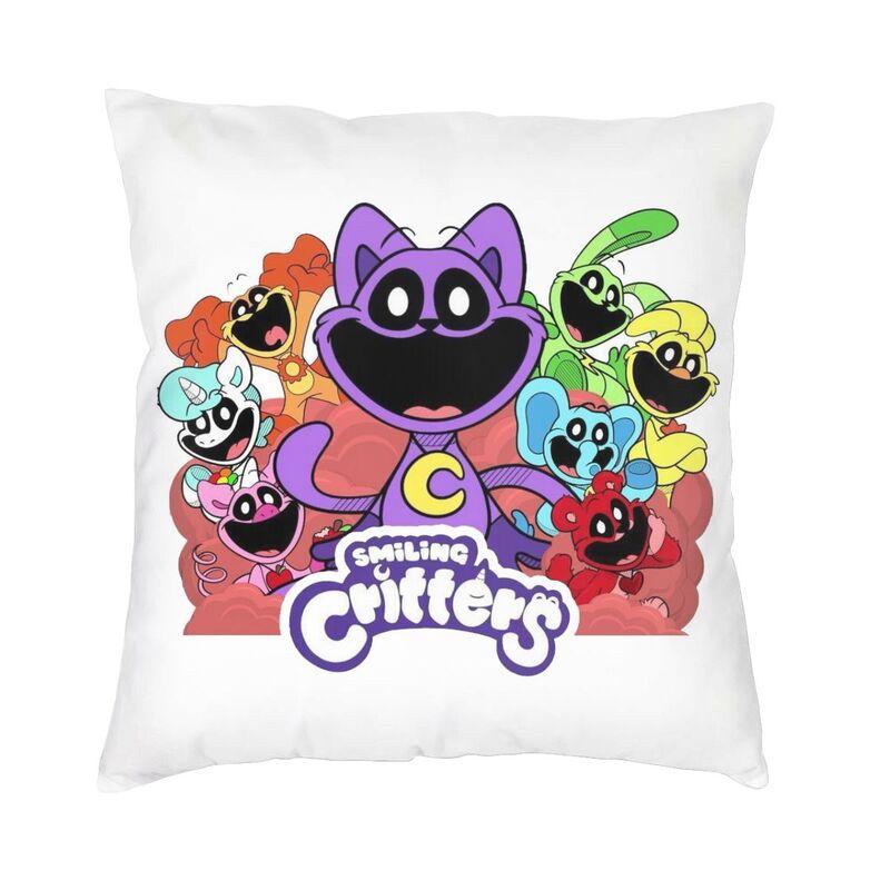 Soft Smilings Critters Game Cartoon Throw Pillow Cover Home Decor Custom Square Cushion Cover 40X40 Pillowcover For Living Room