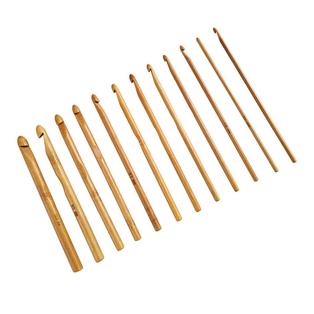 Bamboo Hook Handle Crochet Weave Needle Multipurpose Long-lasting Exquisite Simple Operation Smooth Surface Sewing Supplies