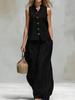 2026 European & American Summer V-neck Vest and Long Pants Fashion Set