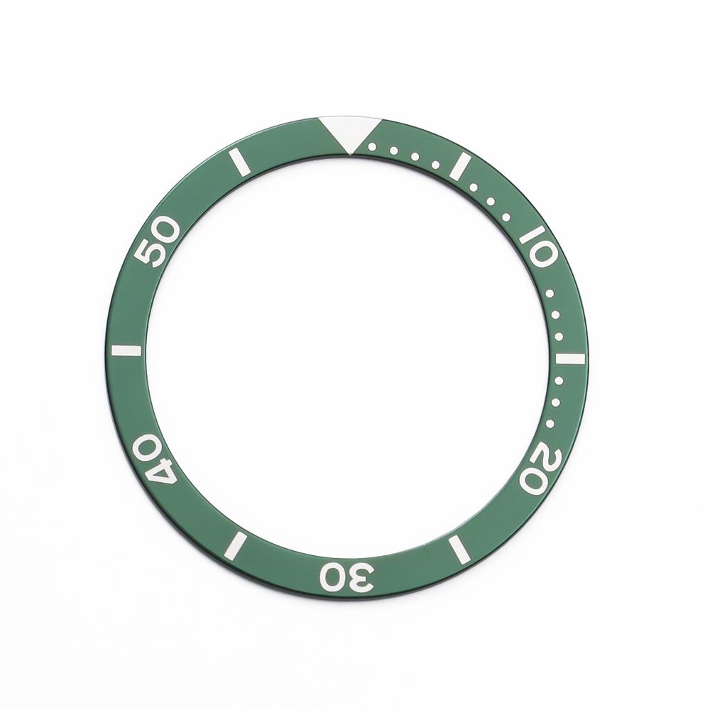 38mm Flat Fashion Luminous Aluminum Watch Bezel Insert Fits SKX007 SKX009 SRPD Watch Cases NH35 NH36 Movement Watch Ring Parts