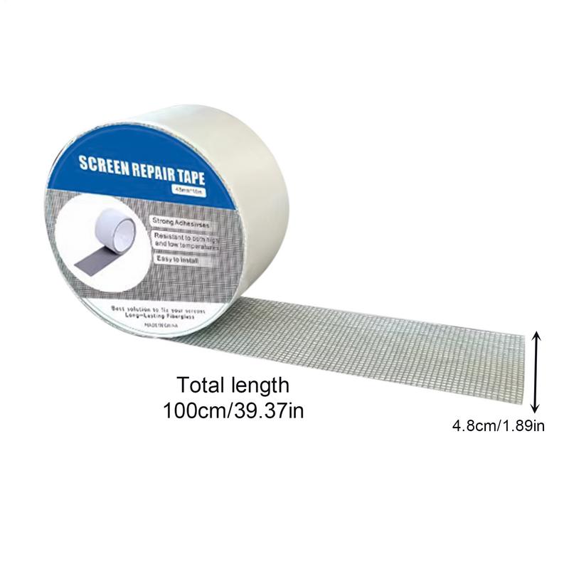 Window Screen Repair Tape for Window Screen and Screen Door Tears Holes Strong Adhesive Tape Fiberglass Covering mesh