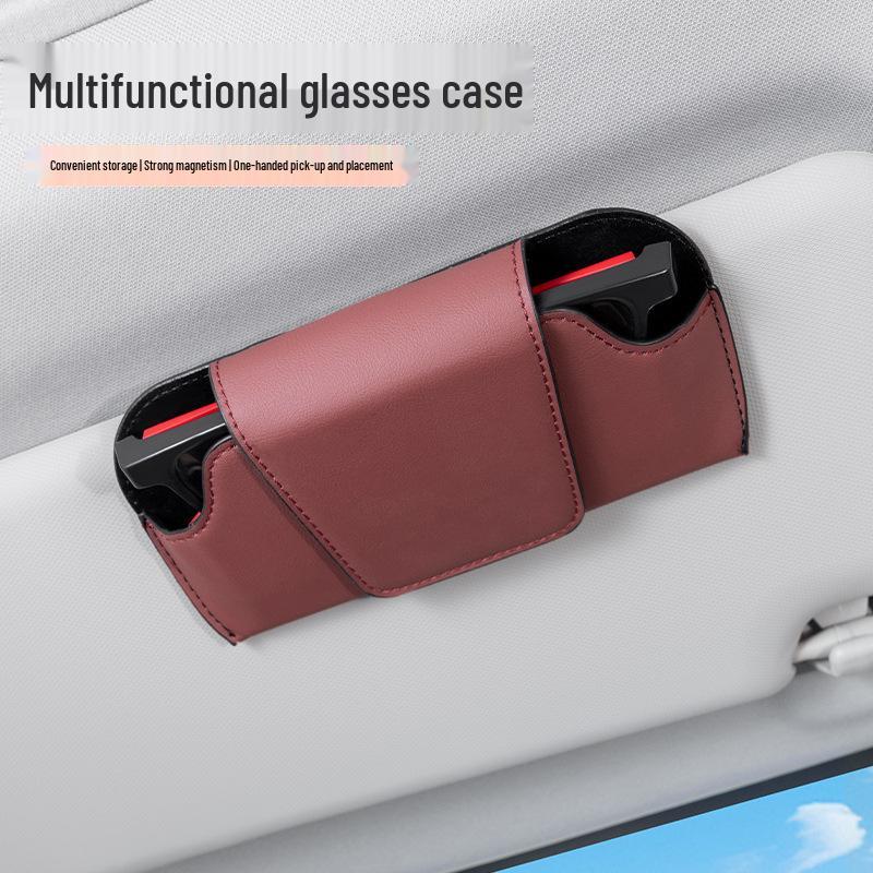 Magnetic Car Sunglasses Holder & Sun Visor Clip
