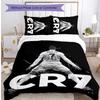 Set Lenzuola 3 Pezzi con Stampa Cristiano Ronaldo Morbido Delicato sulla Pelle Lavabile Copripiumino e Federe Set Stagione Unica Camera da Letto