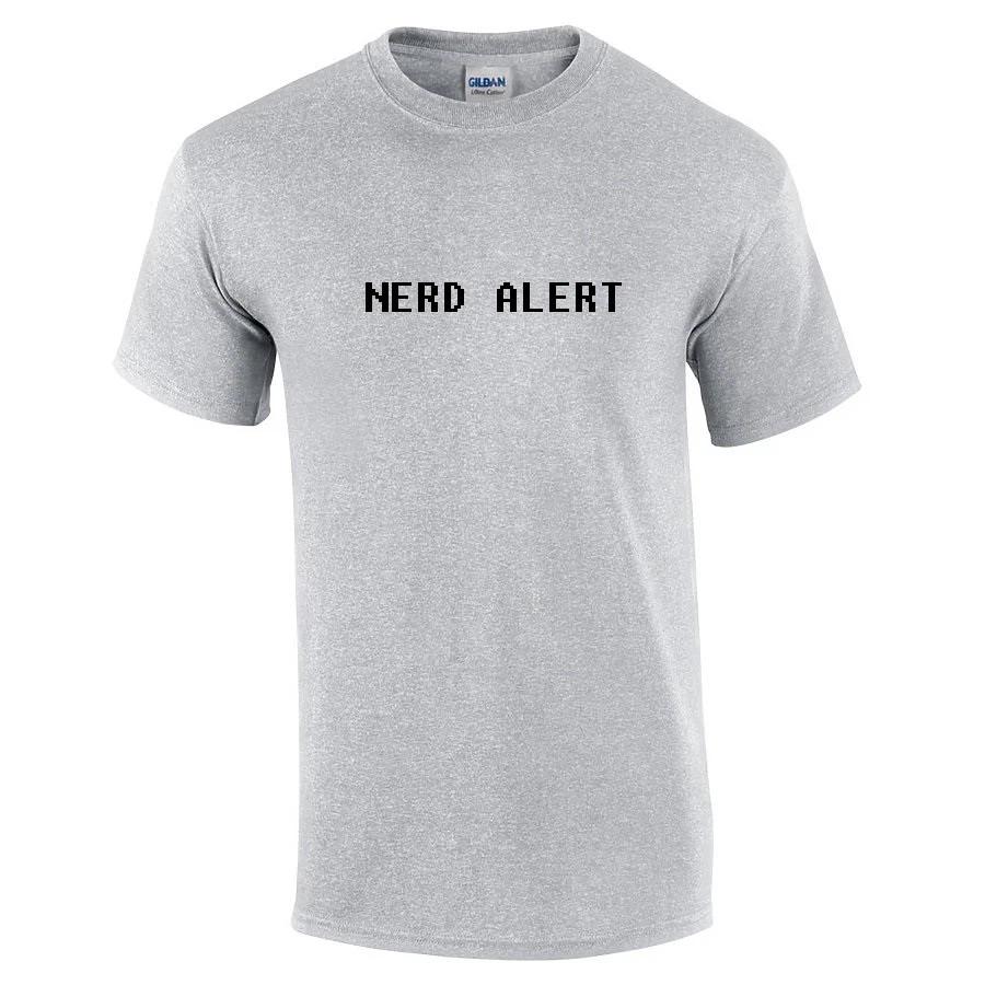 

Nerd Alert T-Shirt Funny Sarcastic Sport Gray Black Gift Tee Shirt S-5XL S