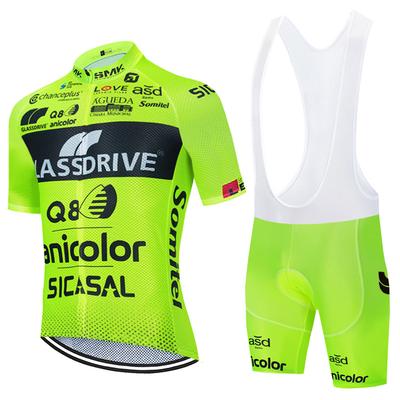 2026 Zomer Ademend Geel Wielerpak Team Wieler Maillot Sportshirt Korte Broek Set Heren T-shirt Kleding