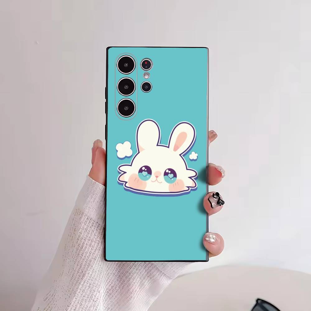Cute Crying Cartoon Animal Phone Case for Samsung Galaxy S22 S23 S24 S25 FE Ultra 5G Silicone Classic Shockproof Case