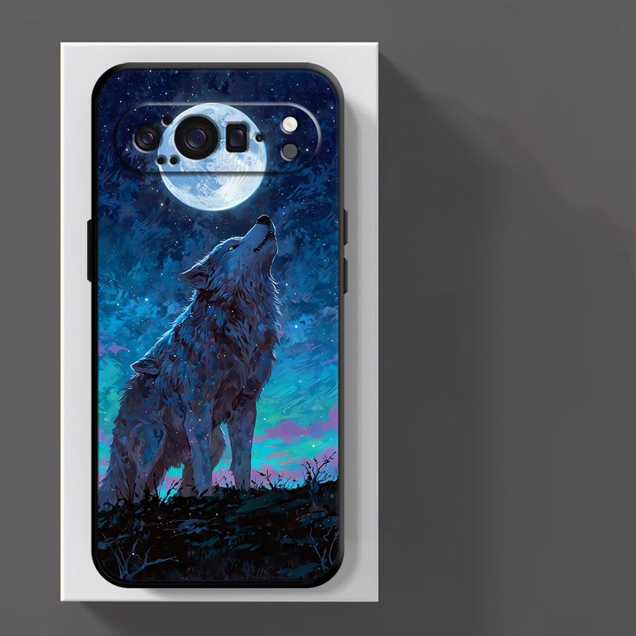 Custodia per Google Pixel 10A 9a 6a 10 9 Pro XL 8a 6 7 8 Pro 7a Funda Copri Telefono Lupo Foresta