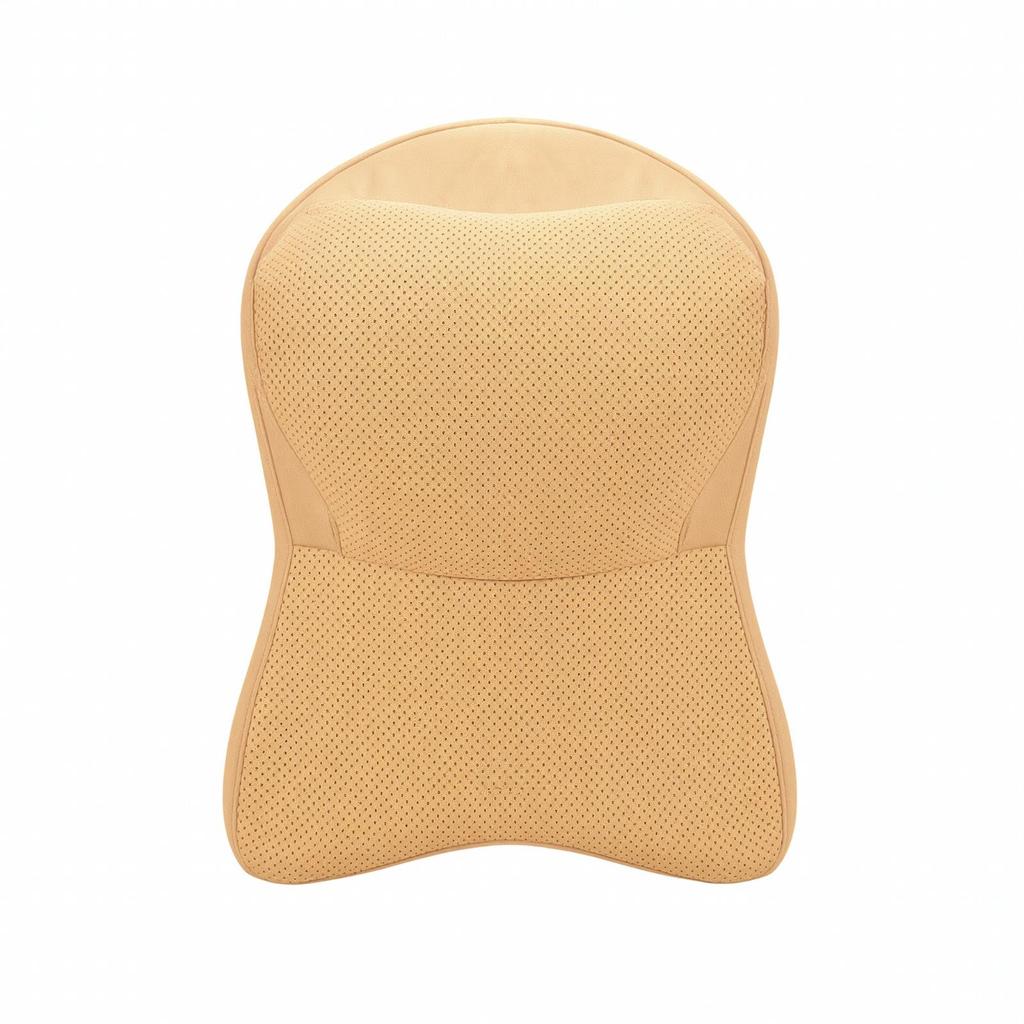 High Density Leather Headrest Cushion with Adjustable Strap Slow Rebound Car