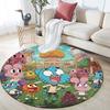 Der Erstaunliche Welt von Gumball Muster runder Teppich, Teppich für Wohnzimmer Schlafzimmer Spielzimmer, Rutschfeste Fußmatte, Feiertagsgeschenke und Geburtstagsgeschenke.