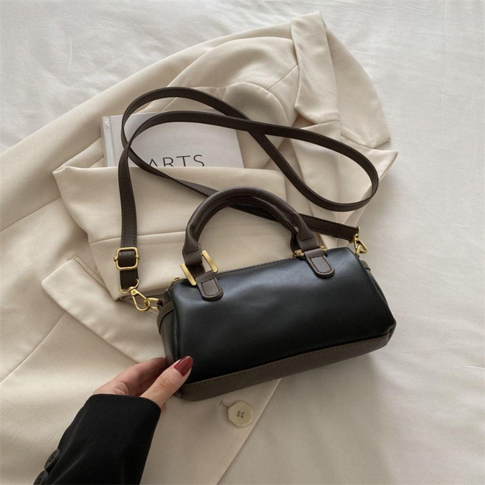 Elegant Bowling Bag Large Capacity Women Handbags Vintage Crossbody Bag  Girls