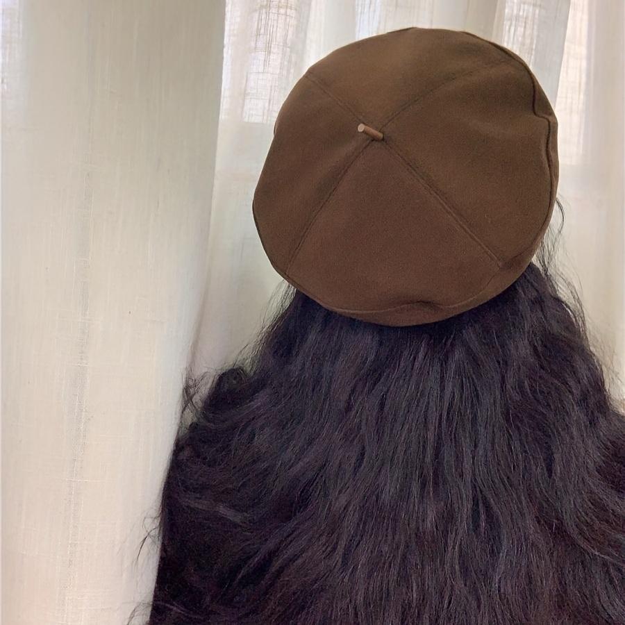 Letter Patch Decor Beret Hat, Vintage Sunscreen Versatile Painter Fedora Hat, Women's Caps & Hats