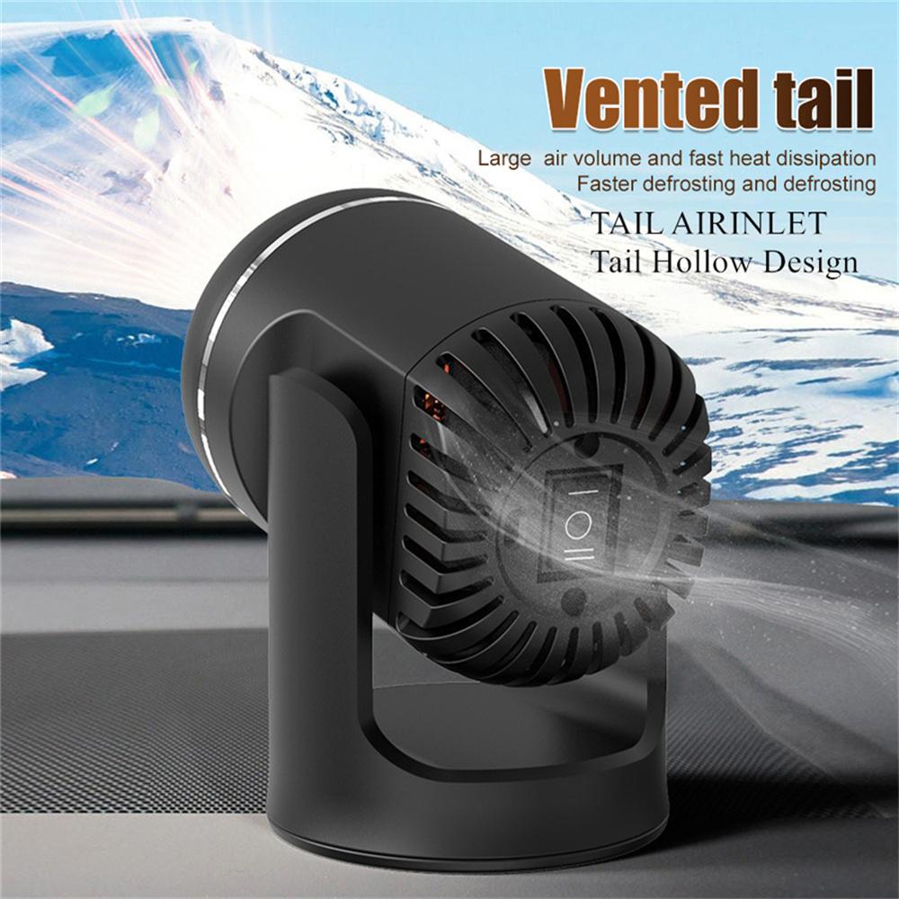 24V 200W Electric Car Air Heater Reusable Portable Auto Heating Cooling Fan 360°
