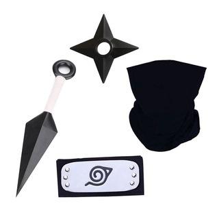 Ninja Anime Peripheral Weapons Gloves Headband Combination Ninja Kakashi Mask Combination