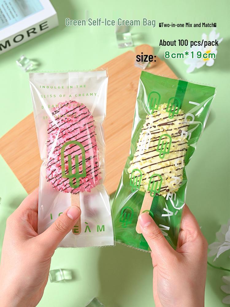 Bolsas Transparentes Auto-Sellantes para Helados y Paletas Hechos a Mano