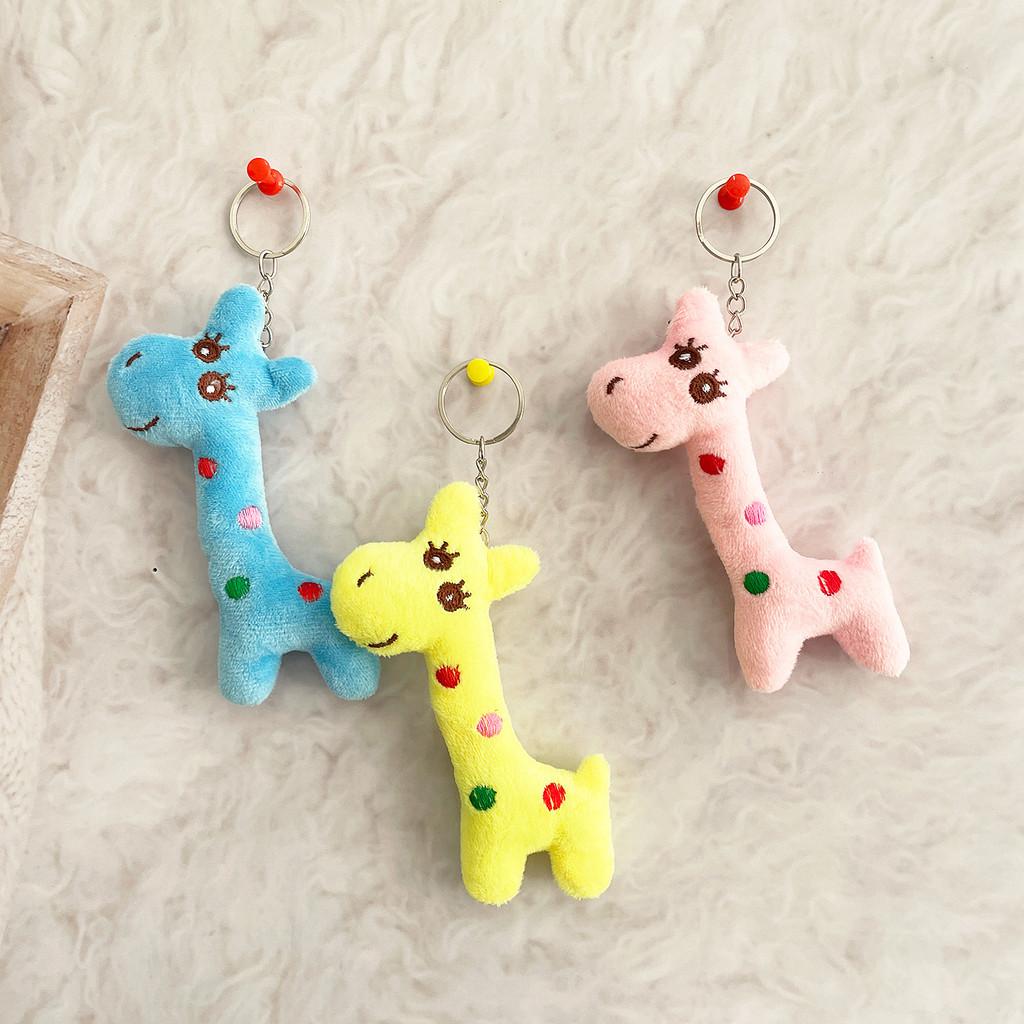 Plush Deer Keychain With Soft Polyester Fur For Gift And Decor