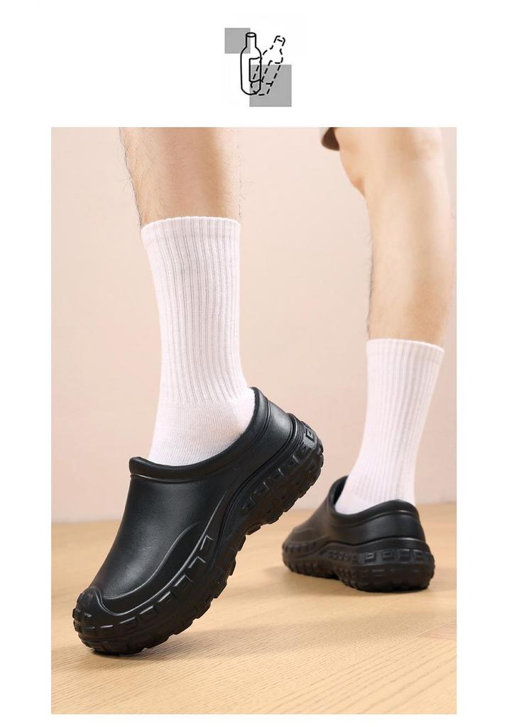 Non-Slip Waterproof Thick-Soled Oil-Resistant Slip-On Casual Rain Boots for Hotels and Restaurants