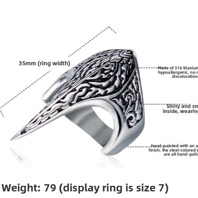 Vintage Eagle Claw Ring for Men Punk Gothic Style Bold Alloy Fashion Jewelry