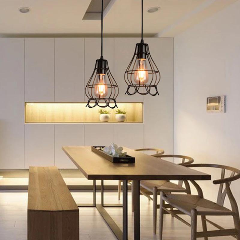 Retro industrielle schwarze Pendelleuchten E27 für Küche, Wohnzimmer, Restaurant