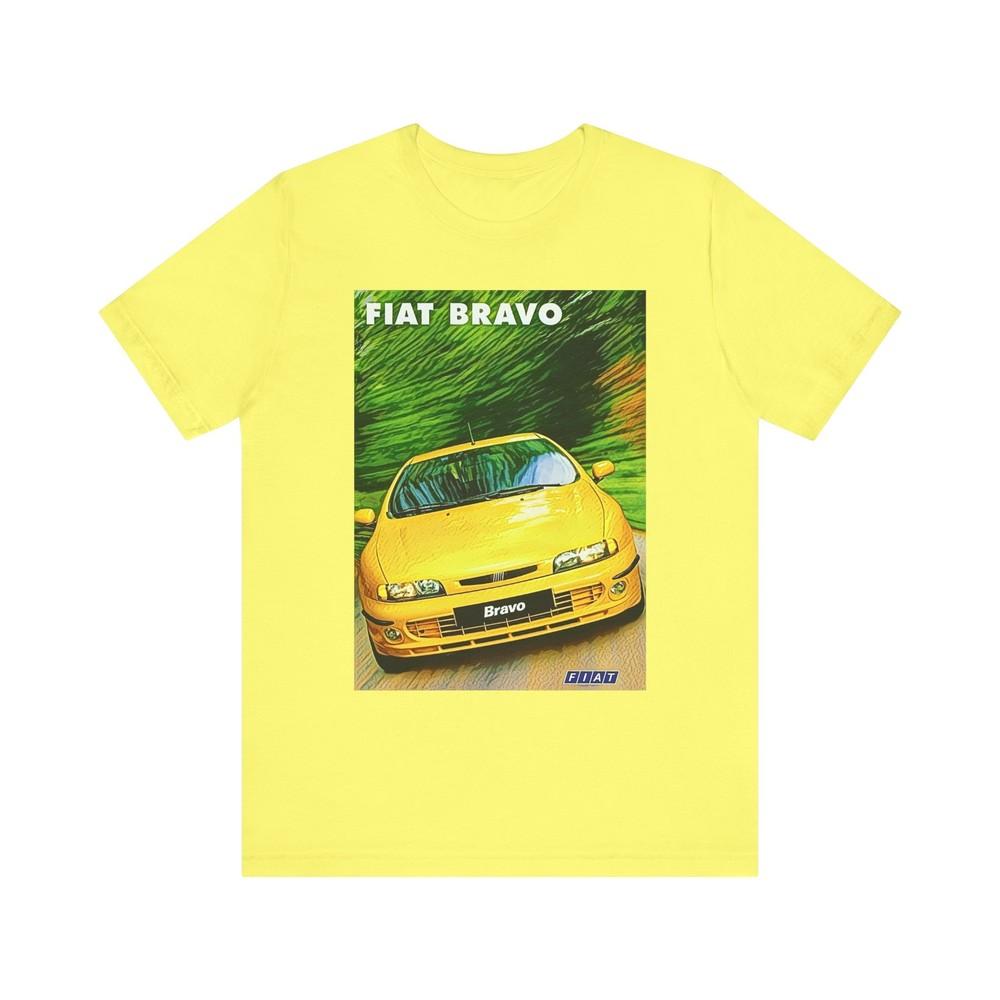 

Fiat Bravo Graphic Tee, Retro Art Car T-Shirt, Short Sleeve Unisex Casual, Gift L