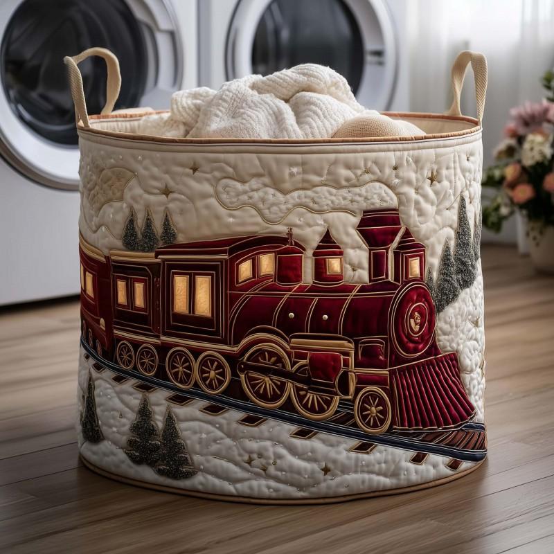 Quilted Cotton Laundry Basket Storage Organizer Clothes Dirty Home Organization