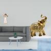Cherub Elephant Resin Sculpture Figurine for Desk Living Room Bedroom Shelf Home Decoration Art