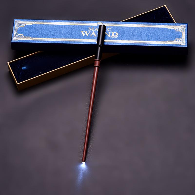 Harry Potter Magic LED Wand Set: Dumbledore & Hermione's Luminous Wands - Perfect Halloween Toy