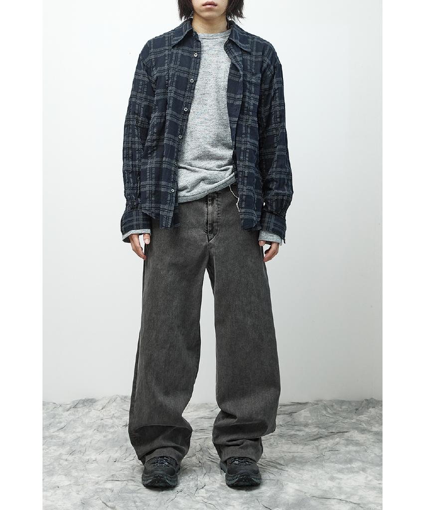 Haechinglum Regular Trouser Velvet Denim Gray