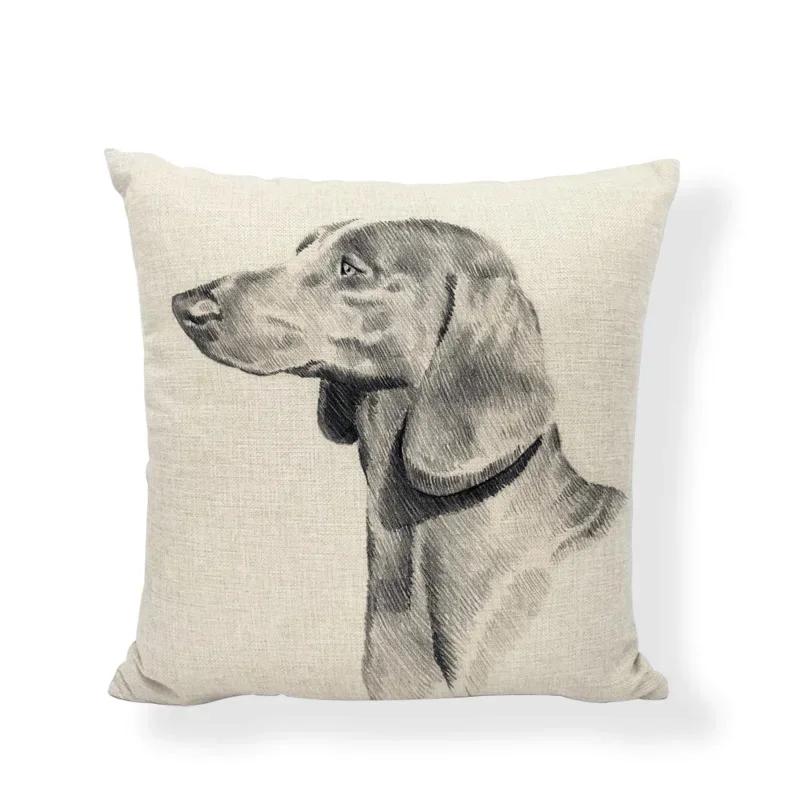 New Design Dog Cushion Covers Cute Animal Seagull Butterfly Painted Home Decor Living Room Couch Gifts Throw Pillows Cases