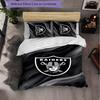 Set Biancheria da Letto 3 Pezzi in Microfibra con Motivo Las Vegas Raiders Decorazione Copripiumino per Camera da Letto Uso Domestico