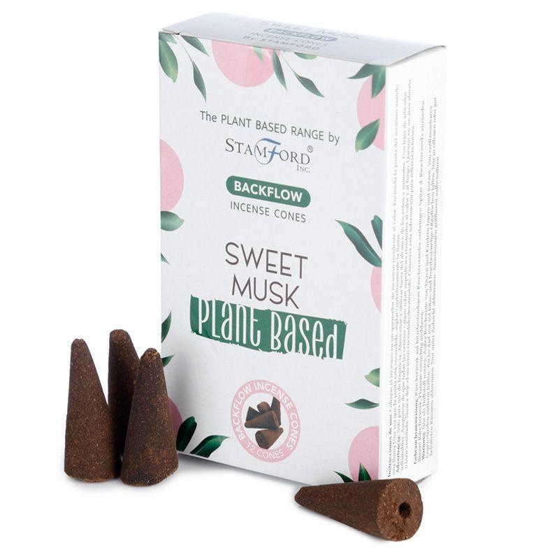 Backflow Incense Cones - Sweet Musk 12 Cones