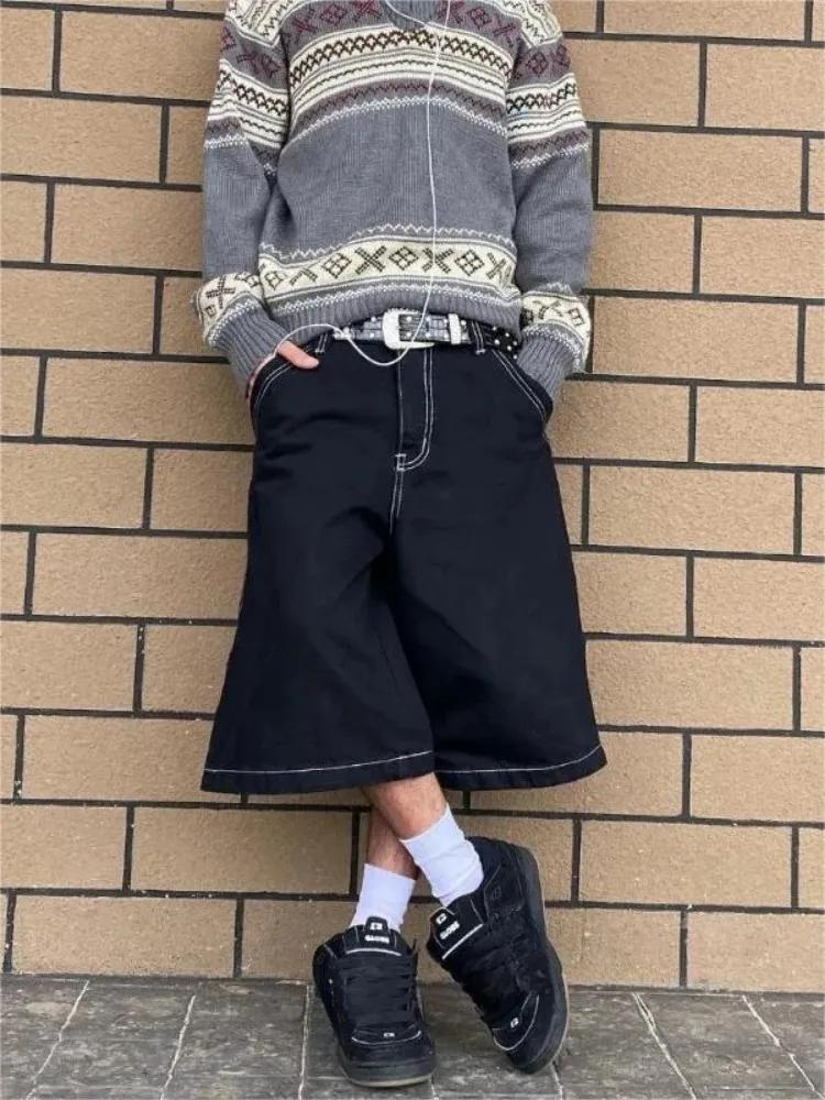 Y2k Vintage Baggy Jeans Shorts Frau Streetwear Jorts Koreanische Harajuku Gothic Übergroßen Denim Hosen Stickerei Sommer
