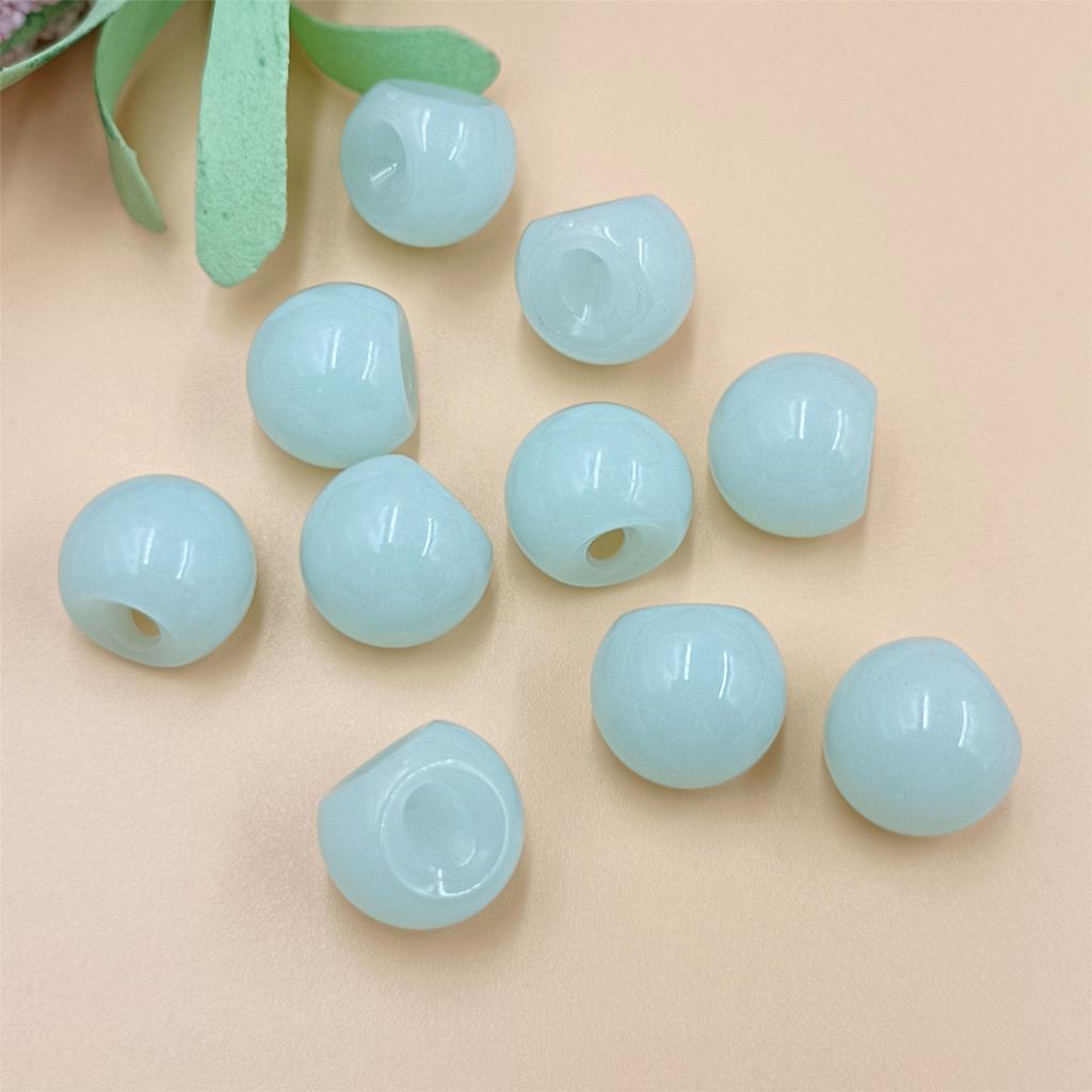 Zubehör Materialien 10 Stück 16mm Acryl Auto Hängendes Stirnband Gelee Farbe Bunte Perlen Zubehör DIY Seitenloch Perlen Handykette