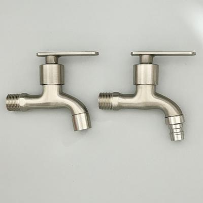 G1/2'' Washing Machine Tub Tap 304 Stainless Steel Brushed Clod Water Faucet Wall Mount Outdoor Garden Faucet