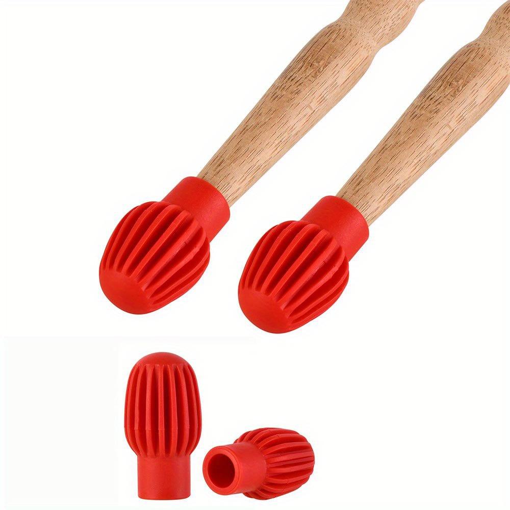 2PCS Drumstick Mute Silicone Drumstick Practice Tips Drumstick Head Rubber Sleeve For Quiet Drum Practice