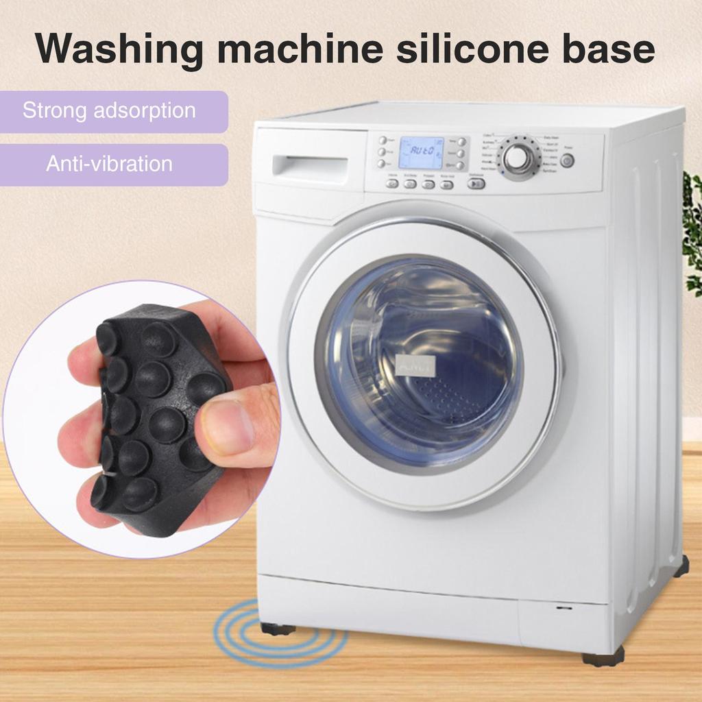 Washer Anti Vibration Pads Washer & Dryer Pedestal Pads 4 Piece Shock Support Foot Pedestals Anti-Slip For Protect Floors Home