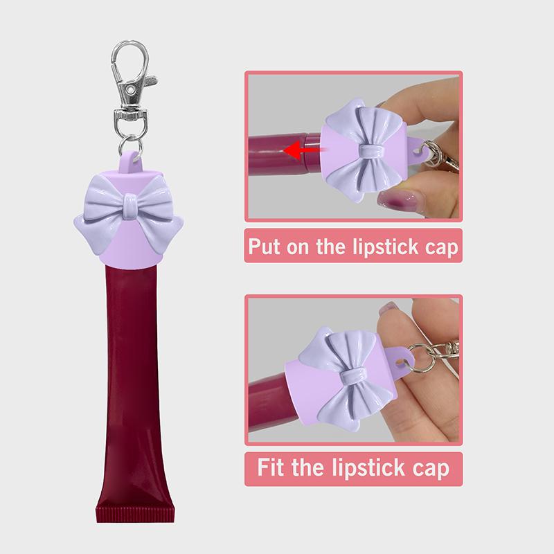 1 Stück Silikon Lipgloss Schlüsselanhänger Kappen für Frauen Reise Bequem Schönheitsprodukt Zubehör Reise Make-up Werkzeug Zubehör