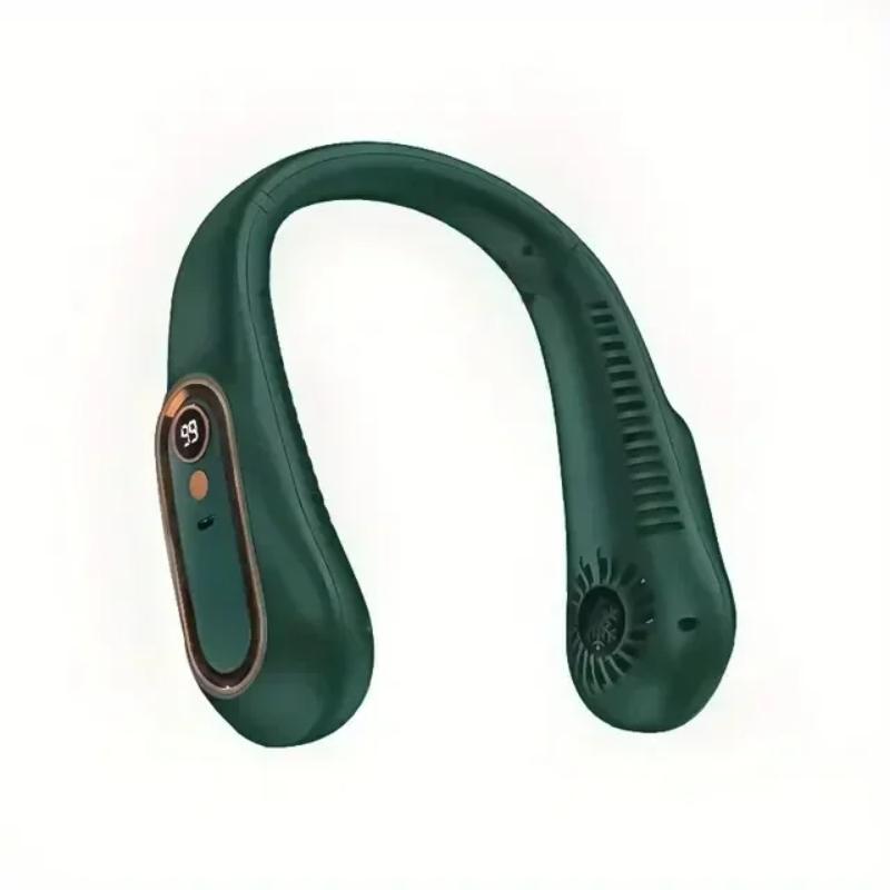 

Бесшумный шейный вентилятор, сильный ветер, небольшой вентилятор, переносной переносной кондиционер, мини-ленивый вентилятор без лопастей neck hanging fan зелёный