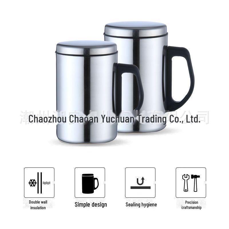 Stainless Steel Cups: Double-Layer, Heat-Insulating, Scald-Proof, and Office Use