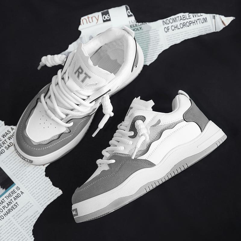 

Кожаные сращивающиеся толстые подошвы плоские увеличивающие рост мужские туфли осенняя мода для скейтбординга молодежные спортивные туфли для скейтбординга 44