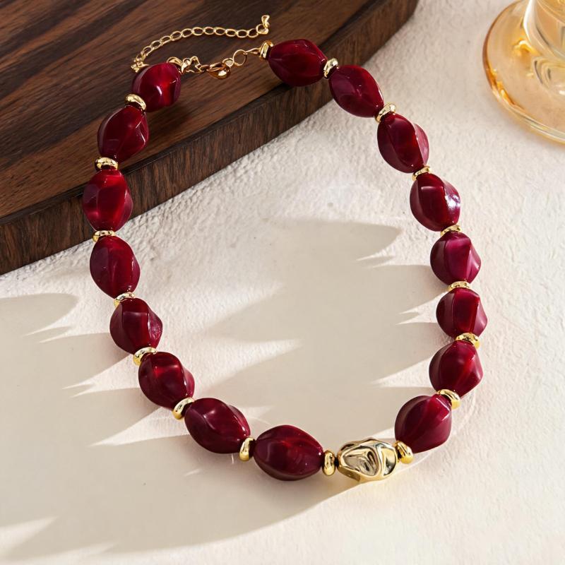 Bohemian Kleurrijke Acryl Kralen Choker Ketting Voor Vrouwen Mode Statement Sleutelbeen Ketting Esthetische Y2K Nek Sieraden