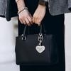Rhinestone Heart Finger Keychain Bling Crystal Strap Pendant for Key Keychain Handbag Wallet Key Accessories Gift for Women